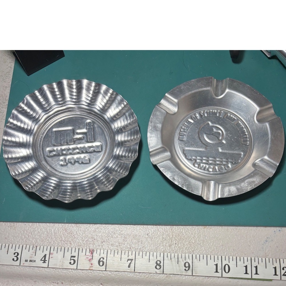 VTG Museum of Science and Industry Chicago Aluminum Ashtray And Trinket Dish - Picture 1 of 14